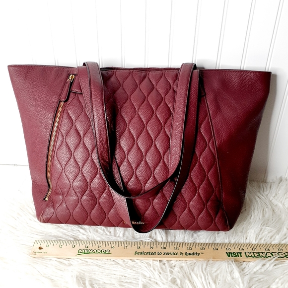 Vera Bradley Avery Claret Leather Tote - Picture 9 of 15